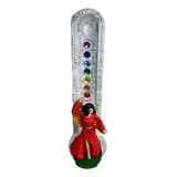 Incensario 7 Chakras Branco Vertical Cigana Vermelha 22 Cm