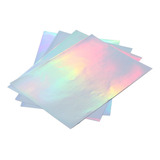 Papel Adhesivo Holográfico Imprimible A4, 22 Hojas,