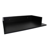 Nicho Microondas Prateleira Preto Mdf 58x15x37