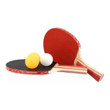 Set Par Paleta Raqueta Ping Pong + 3 Pelotas / Wowi