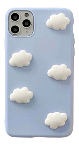 Carcasa Funda Para iPhone XR Nubes Blue