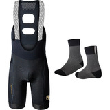 Kit Bretelle Ciclismo Free Force Masc Performance Meia