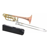 Trombon Bajo A Vara Laqueado Con Estuche Knight Jbsl-83