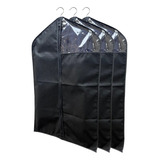 Bolsa Cubre Trajes, Protector Ropa - 3pz Portatraje Negro