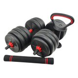 Set Kit Mancuernas Pesas Multiusos Ajustables Hogar Gym 30kg Color No