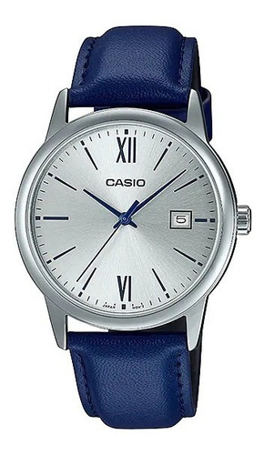 Reloj Casio Hombre Malla Cuero Calendario Mtp-v002l Garantía