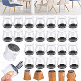 Chair Leg Protectors For Hardwood Floors, 24 Pcs Silico...