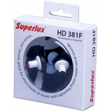Auricular Superlux Hd381 In Ear Super Bass Monitoreo. Color Blanco