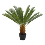 Plantas Artificiales Decorativas Macetero  Palma Verde 75cm