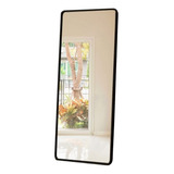 Espelho Retangular Grande Com Moldura Metal 170x70 Sala