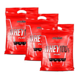 3 Whey Protein 100% Pure Nutri Morango Brinde Integralmédica