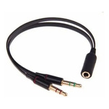 Cable Splitter Mini Plug 3,5mm Microfono P/ Auricular Ps4 Pc