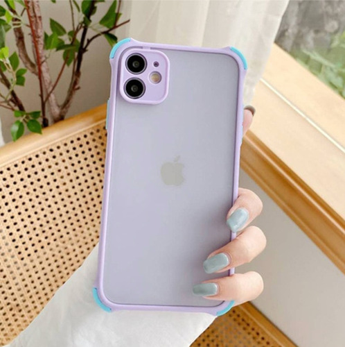 Funda Para iPhone Bordes Reforzados Protector Cámaras + Mica