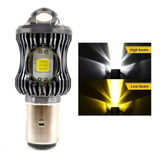 Faro Moto Ba20d Led Blanco Amarillo Lupa Exploradora