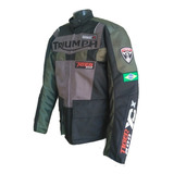 Jaqueta Motociclista Triumph Parka Oliva