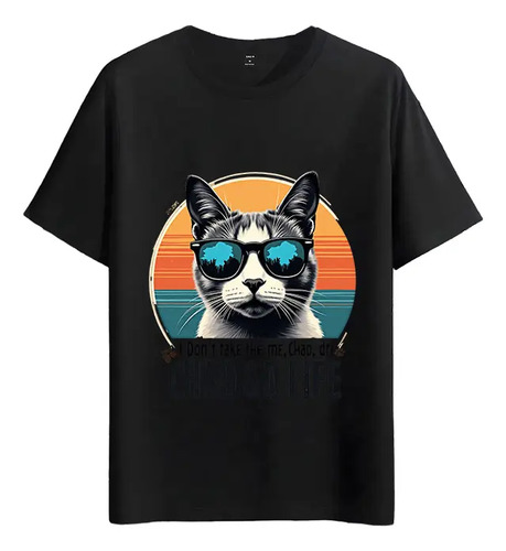 Tshirt Muscle Freaks Gato Con Gafas Estilo Cool Cat Chad | Meses sin interés