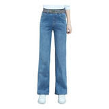 Jeans De Cintura Alta Y Pierna Ancha For Mujer, Moda 2023