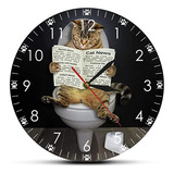 The Geeky Days - Reloj De Pared Con Diseño De Gato En El I.