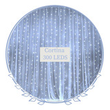 Cortina 300 Leds Branco Frio Fixa 8 Funções 110v 220v 3x2