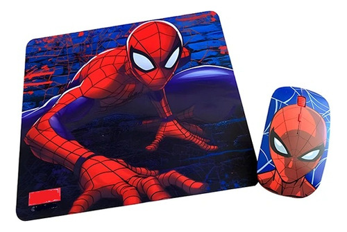 Kit Mouse Wireless + Mousepad Spiderman 2