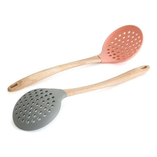 Espumadera De Silicona 33cm Mango De Madera Utencillo Cocina