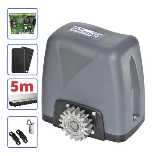 Kit Motor Rossi Deslizante Nano 36 5 Metros 2 Control 600kg