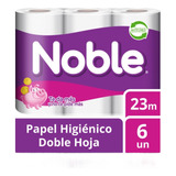 Papel Higiénico Noble Doble Hoja 6 Rollos 23 Mt