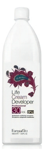  Farmavita  Life Cream Devolper Agua Oxidante Life Cream Developer De 30 Vol 1000 Ml Tono 30vol