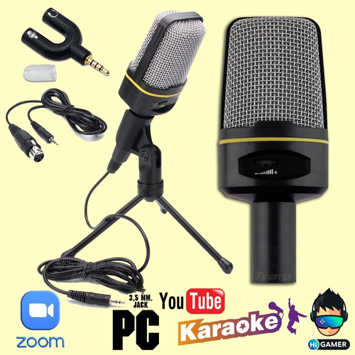 Microfono Grabacion Pc Celular + Adaptador Youtube