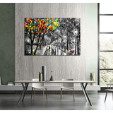 Vinilo Decorativo 40x60cm Pareja Parque Gris Arbol Color