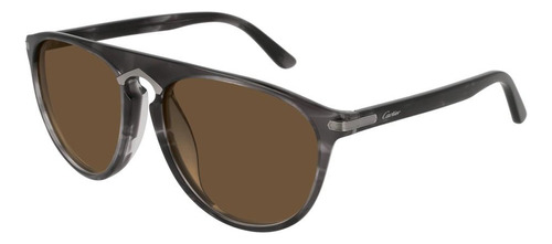 Cartier Ct0013sa 003 Aviator Carey Gris Cafe