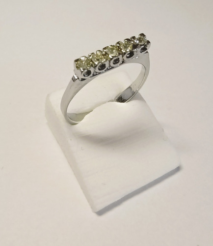 Anillo Medio Sinfin Rodinado Con Piedras Cristal Engarzadas