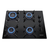 Cooktop 4 Bocas A Gás Itatiaia Electra Glass Preto Bivolt