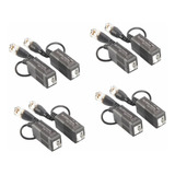 4 Par Conector Balun Pasivo Bnc Con Cable Cctv Camaras 