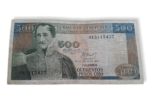 Colombia 500 Pesos Oro 1977
