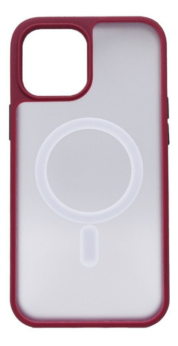 Carcasa Para iPhone 12 Pro Max - Soft Magsafe - Marca Cofolk Nombre Del Diseño Soft Magsafe Color Burdeo