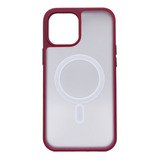 Carcasa Para iPhone 12 Pro Max - Soft Magsafe - Marca Cofolk Nombre Del Diseño Soft Magsafe Color Burdeo