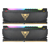 Memória Patriot Vipersteel 16gb 2x8gb 3200mhz Ddr4 Rgb Preto