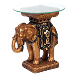 Diseño Toscano Maharajah Elefante Glasstopped Esculturales M