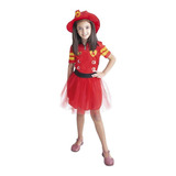 Fantasia Bombeira Com Boné Capacete Infantil Halloween