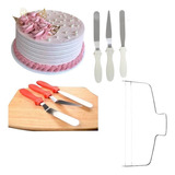 Kit 3 Espátulas Inox P/ Confeitaria Alisador De Bolo Decorar