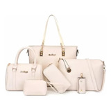  Cartera Bolso Set X 6 Piezas Liso Oferta 2da Seleccion