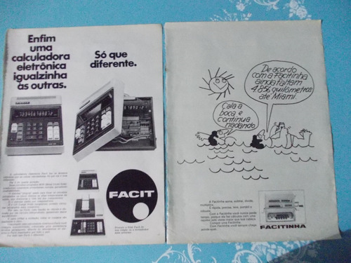 Propaganda Vintage (kit De 2). Facit Calculadora. Facitinha