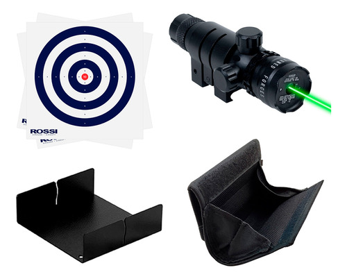 Mira Laser Pistola Rossi C11 M9 + Kit Alvo + Porta Munição