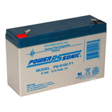 Bateria Recargable Powersonic Ps-6100 F1 6v 12ah Equi Np12-6