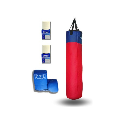 Combo Boxeo: Guantin Trops+bolsa90 Cm+2 Vendas Rango 5cm