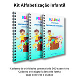 Kit Alfabetização Infantil Completo 3 Apostilas Aulinha