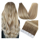 Extensiones Naturales Cabello 20in 50gr 6 Castaño A 27 Rubio