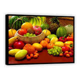 Quadro Decorativo Frutas Cozinhas Tela Canvas Premium Grande