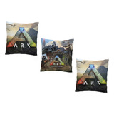 3 Almohadas 30x30 Cm Ark Survival Evolved Videogame